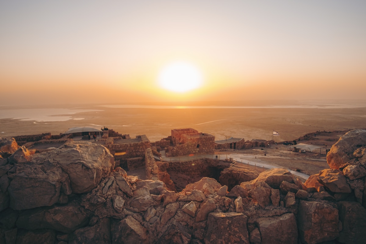 Masada at sunset